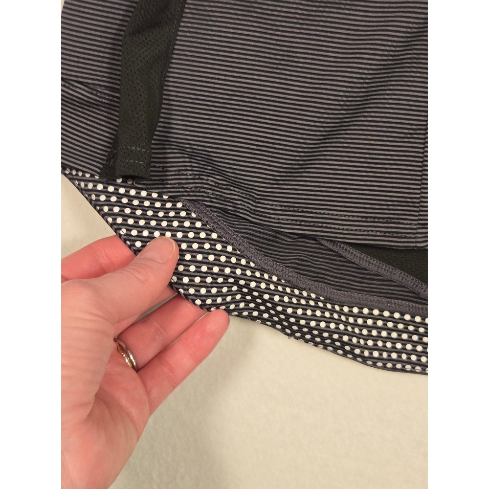 Bontrager Cycling Tank Women Small Gray Striped Sleeveless Zip Back Rear Pockets - Picture 4 of 7